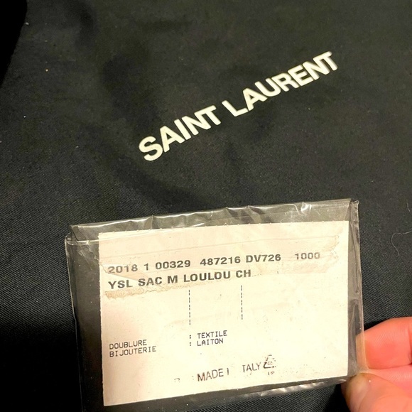 Ysl Saint Laurent Medium LouLou Noir Chain shoulder Bag in Quilted “Y” Leather - Picture 16 of 16